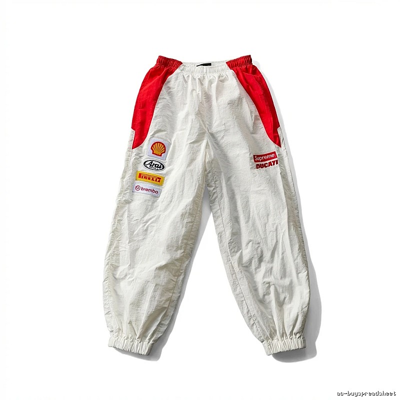 Supreme Co-branded Sporty White Pants