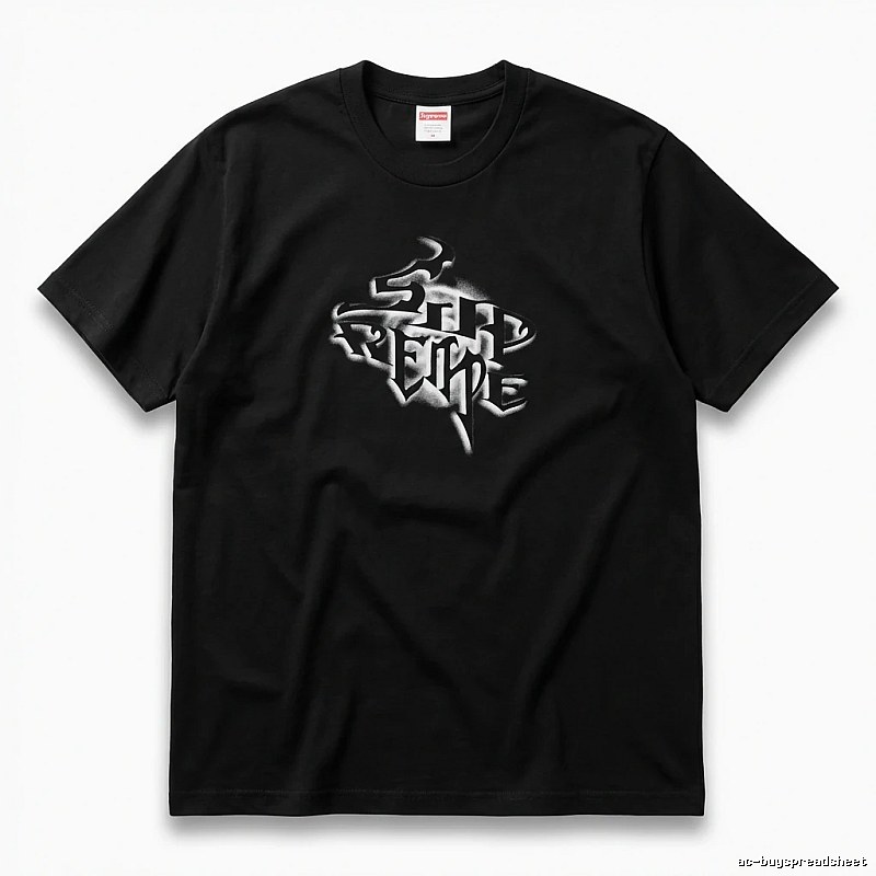 Supreme Flame Wind Black T - Shirt