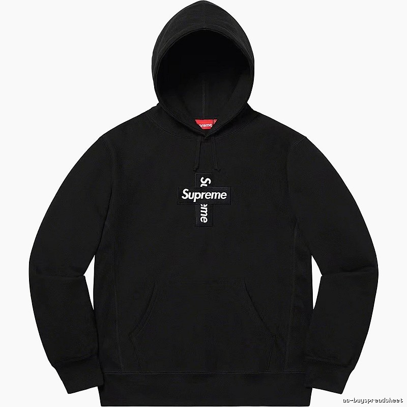 Supreme Lightweight Logo hoodie Gray Red Oversized for Trend Styling