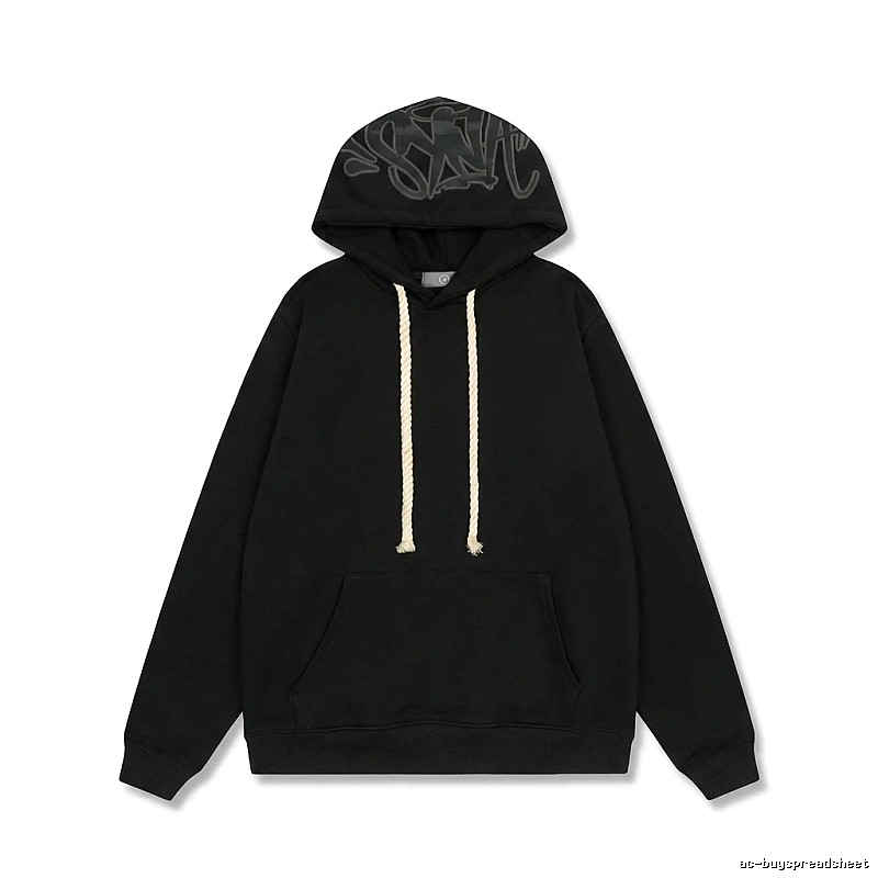 SynaWorld graffiti-style black hoodie