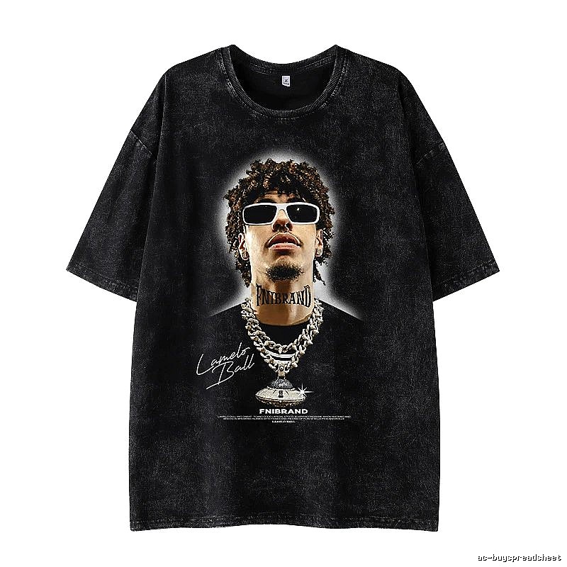 Tupac Daily Portrait graphic T-shirt Black Tupac Collage for City Outfits