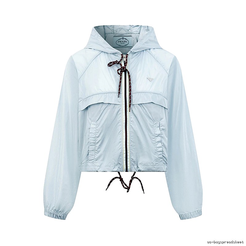 Zip Jacket with Drawcord Zip Detail from Prada